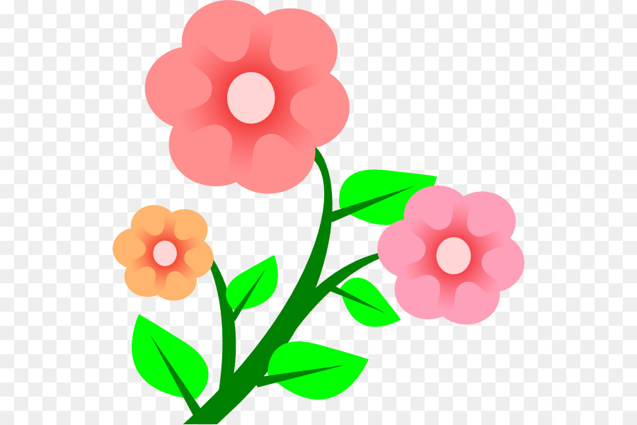Flower Spring Free content Clip art - Pink Flowers Cartoon png download - 582*599 - Free Transparent Flower png Download.