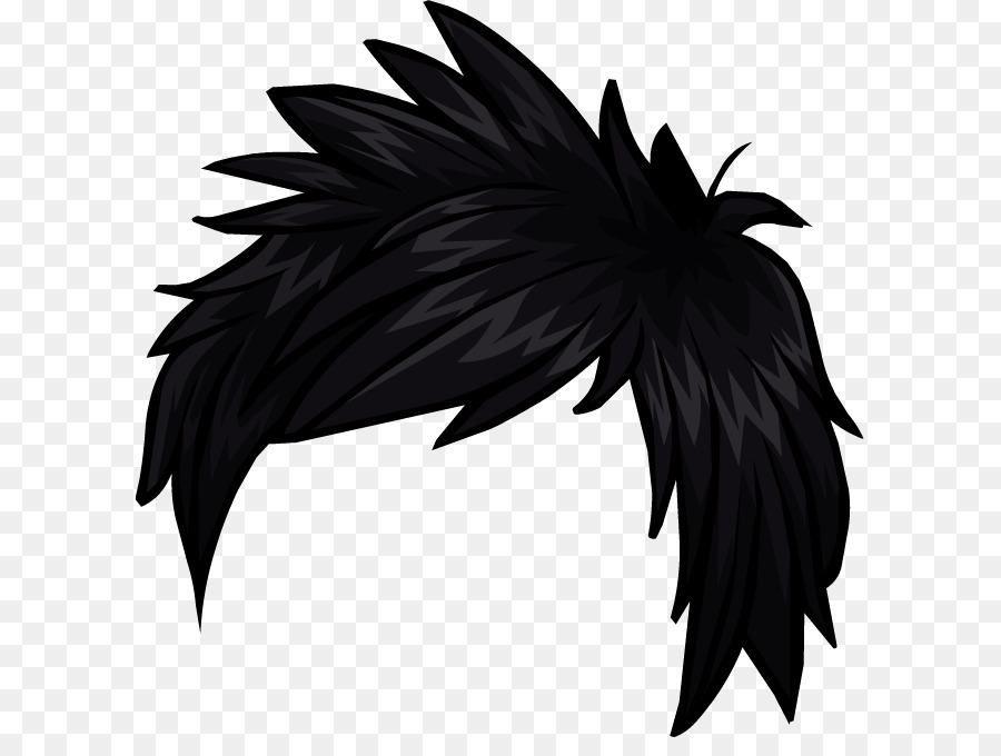 Club Penguin Hair Clip art - black hair png download - 655*663 - Free Transparent Club Penguin png Download.