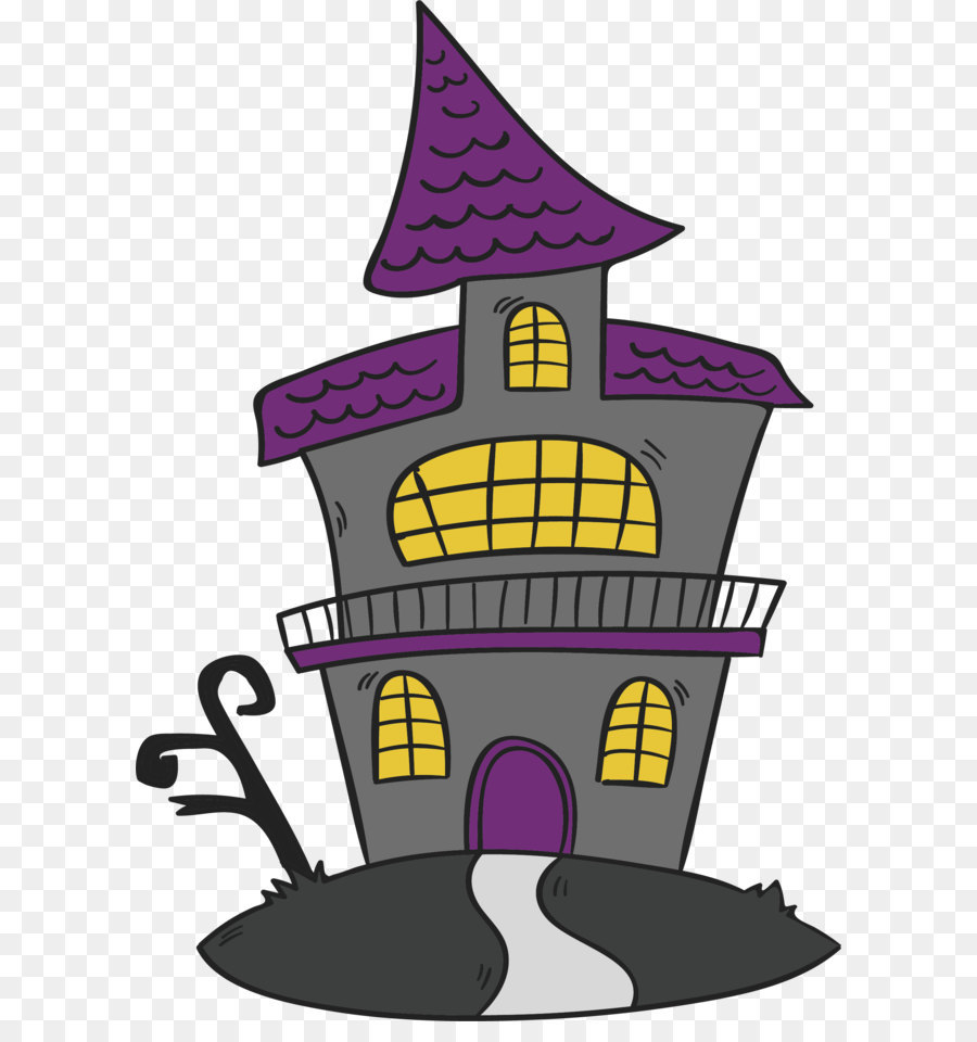 Painted horror Castle png download - 1845*2670 - Free Transparent Halloween  png Download.