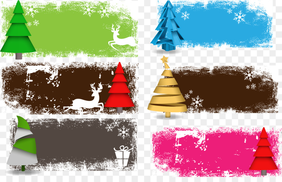Christmas tree Banner Illustration - Vector Christmas banner tag png download - 1592*1001 - Free Transparent Christmas Tree png Download.