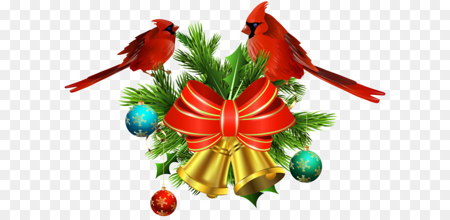 Christmas ornament Christmas decoration Tree Clip art - Christmas Bells and Birds Decor PNG Transparent Clip Art png download - 6000*4012 - Free Transparent Christmas  png Download.