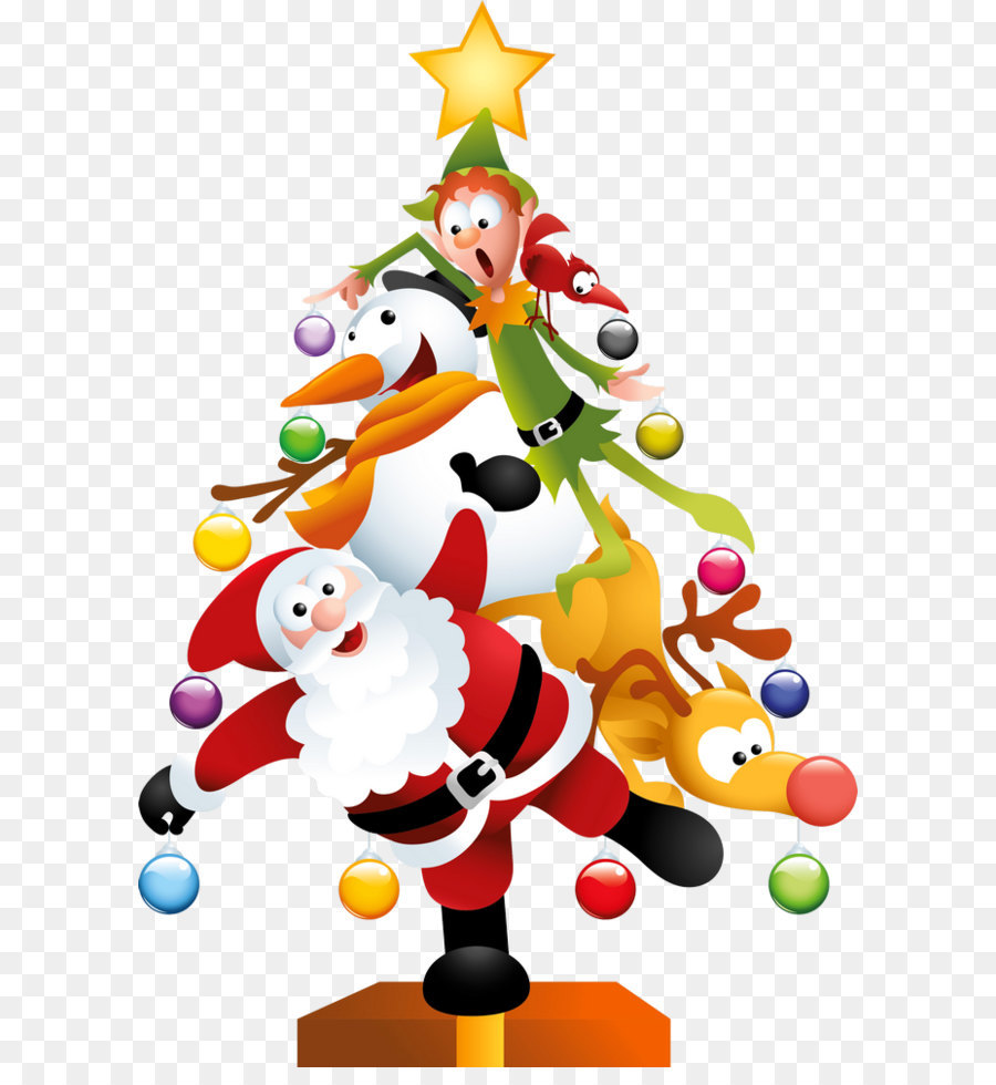 Santa Claus Christmas tree Christmas Day Clip art - Funny Transparent Christmas Tree PNG Clipart png download - 670*994 - Free Transparent Santa Claus png Download.