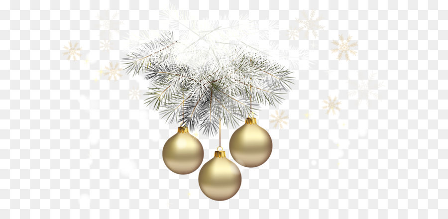 Christmas ornament Christmas decoration Christmas tree Clip art - Gold Transparent Christmas Balls with Silver Pine PNG Clipart png download - 1200*785 - Free Transparent Christmas  png Download.