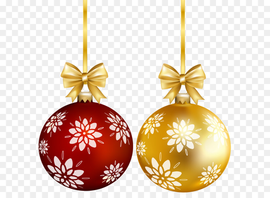 Christmas ornament Santa Claus Christmas tree Clip art - Red Gold Christmas Ball PNG Transparent Clip Art png download - 8000*7951 - Free Transparent Christmas Ornament png Download.