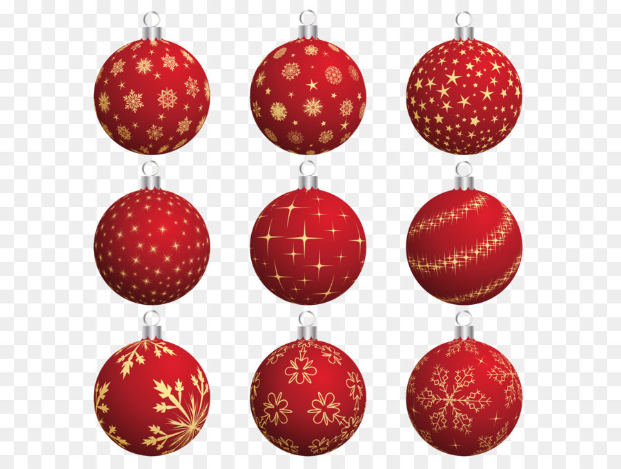 Santa Claus Christmas ornament New Year - Large Transparent Red Christmas Balls Collection PNG Clipart png download - 3970*4137 - Free Transparent Christmas  png Download.