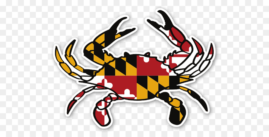 Crab Flag of Maryland Sticker - Graffiti Skull png download - 600*459 - Free Transparent Crab png Download.