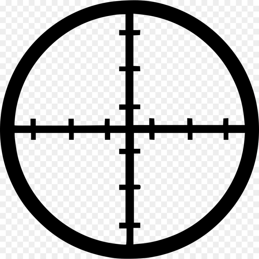 Reticle Shooting target Telescopic sight Clip art - crosshair png download - 980*980 - Free Transparent Reticle png Download.