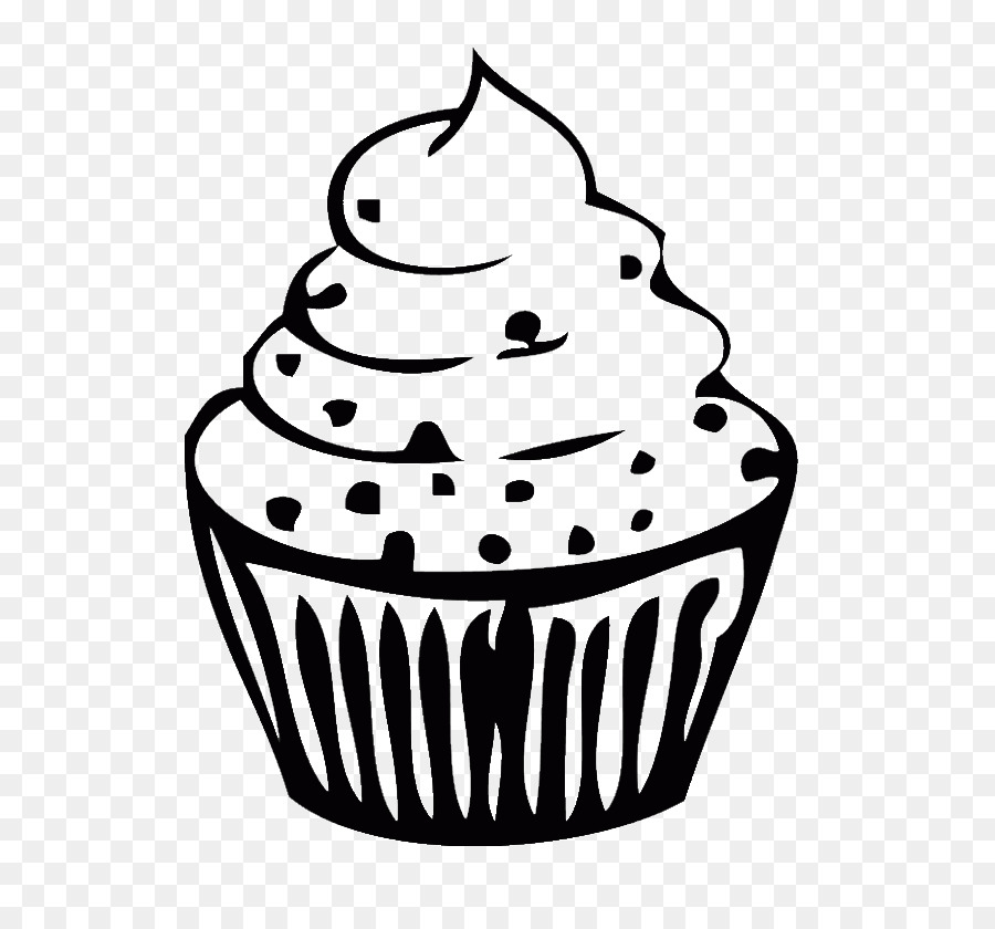 Cupcake Outline Sprinkles Clip art - Birthday Cupcake Image png download - 600*836 - Free Transparent Cupcake png Download.