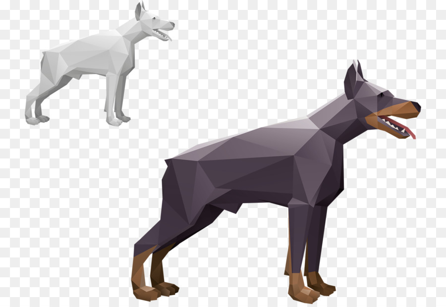 Dog Origami Polygon Illustration - Two dogs png download - 800*614 - Free Transparent Dog png Download.