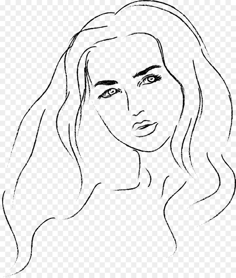 Drawing Woman Portrait - woman face png download - 1321*1555 - Free Transparent  png Download.