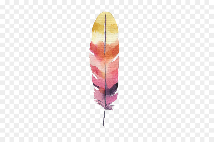 Feather Watercolor painting - Watercolor feather png download - 428*585 - Free Transparent Feather png Download.