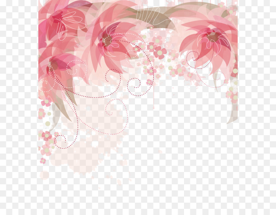 Flower Clip art - Pink flowers Border png download - 724*774 - Free Transparent Flower png Download.
