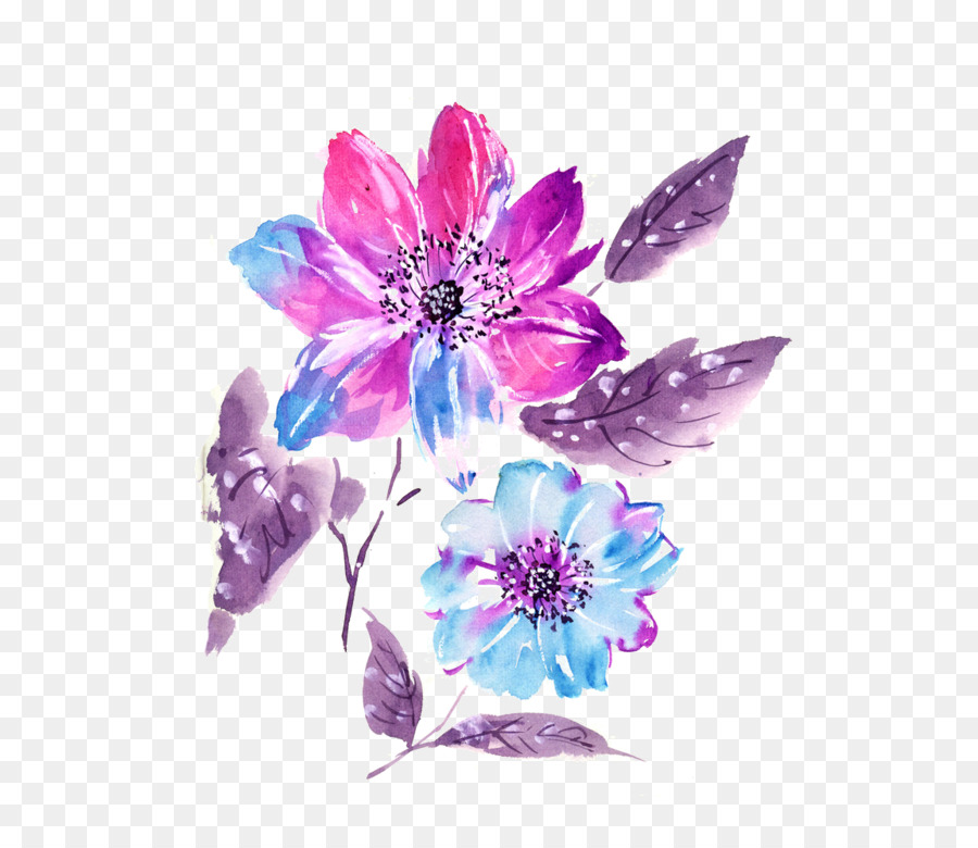 Floral design Watercolor painting Watercolour Flowers - painting png download - 600*763 - Free Transparent Floral Design png Download.