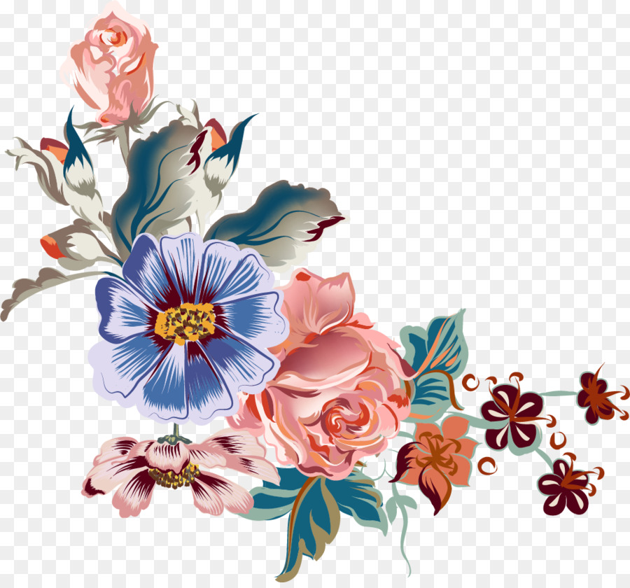Floral design Drawing Watercolor painting - design png download - 1005*929 - Free Transparent Floral Design png Download.