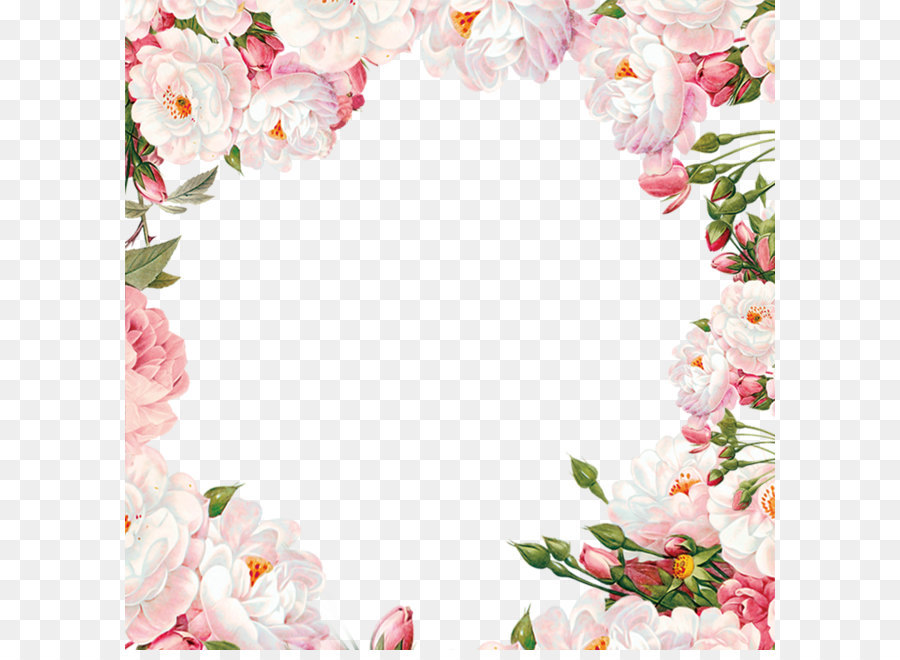 Hand painted flower frame material png download - 1000*1000 - Free Transparent Flower png Download.