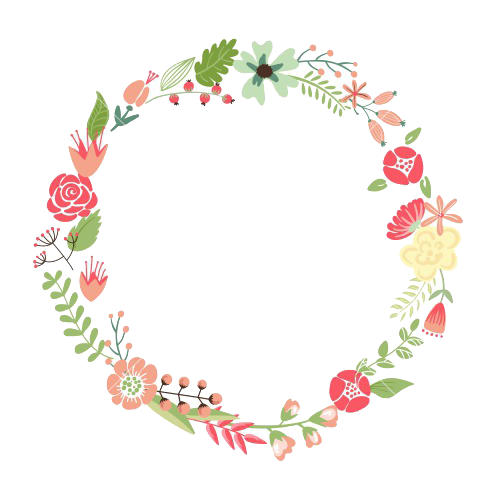 Flower Wreath Picture frame Circle Clip art - Floral Frame PNG ...