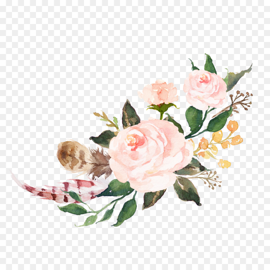 Floral design Watercolor painting Pink flowers Watercolor: Flowers - flower png download - 2896*2896 - Free Transparent Floral Design png Download.