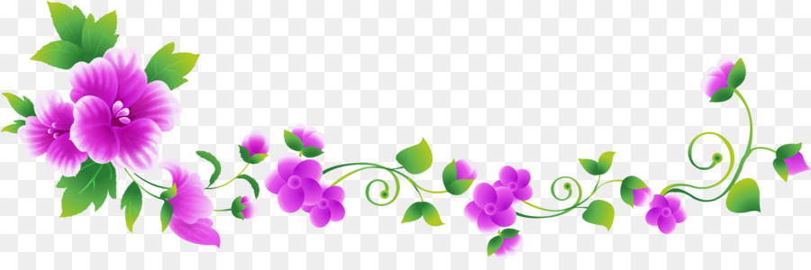 Flower Clip art - flower line png download - 5361*1722 - Free Transparent Flower png Download.