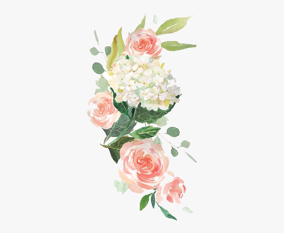 Garden roses Centifolia roses Floral design Cut flowers Flower bouquet - Hand-painted flowers background png download - 1208*1979 - Free Transparent Wedding Invitation png Download.