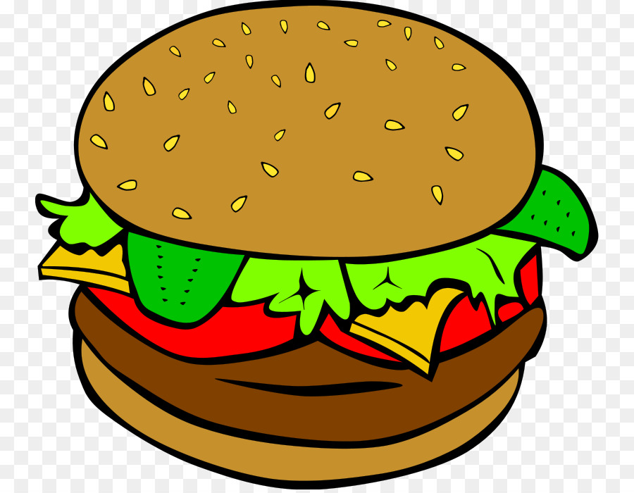 Hamburger Fast food Junk food Clip art - Food Cliparts Transparent png download - 800*695 - Free Transparent Hamburger png Download.