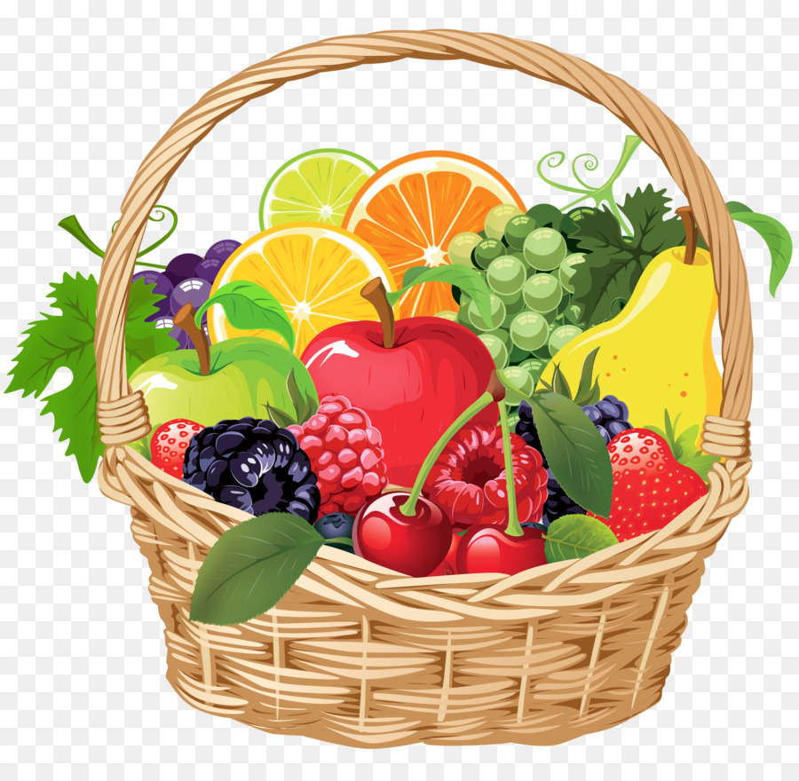 Fruit Food Gift Baskets Clip art - Transparent Fruit Cliparts png download - 4000*3880 - Free Transparent Fruit png Download.
