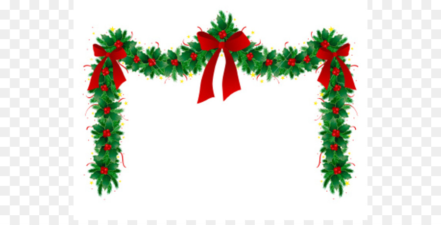 Garland Christmas Wreath Clip art - Christmas Clip Art png download - 600*450 - Free Transparent Garland png Download.