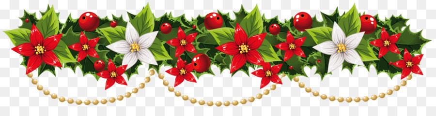 Garland Christmas Wreath Clip art - garland png download - 1297*336 - Free Transparent Garland png Download.