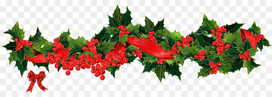 Christmas Day Garland Santa Claus Wreath Portable Network Graphics -  png download - 2404*832 - Free Transparent Christmas Day png Download.