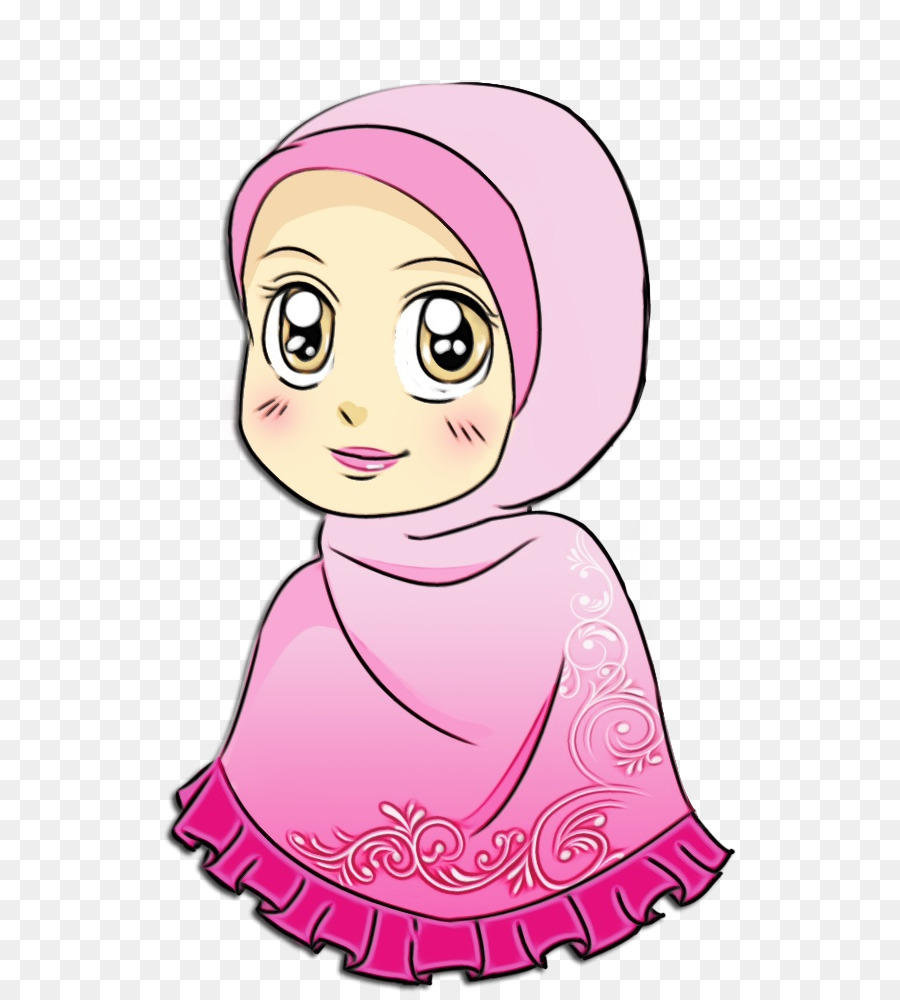 Clip art Muslim Child Girl Cartoon -  png download - 592*1000 - Free Transparent Muslim png Download.