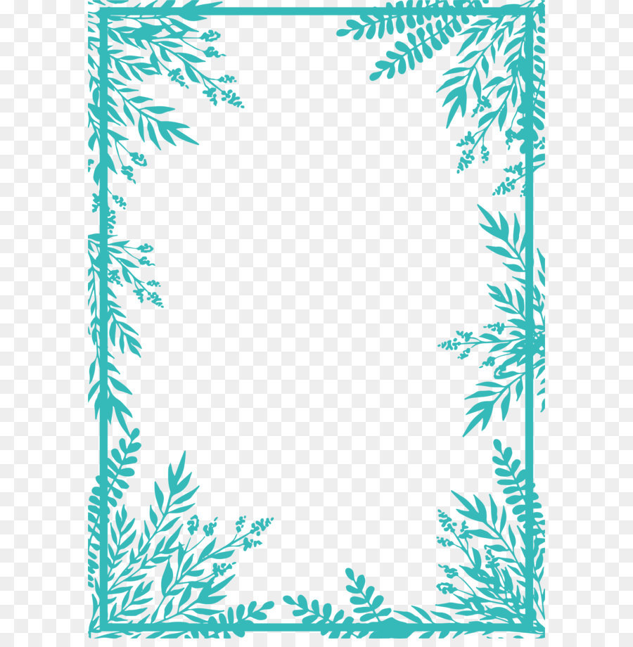 Small fresh green branches border png download - 2158*3016 - Free Transparent Green png Download.