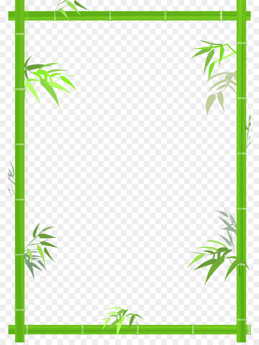Bamboo Bamboe - Green bamboo decorative borders png download - 842*1191 - Free Transparent Bamboo png Download.
