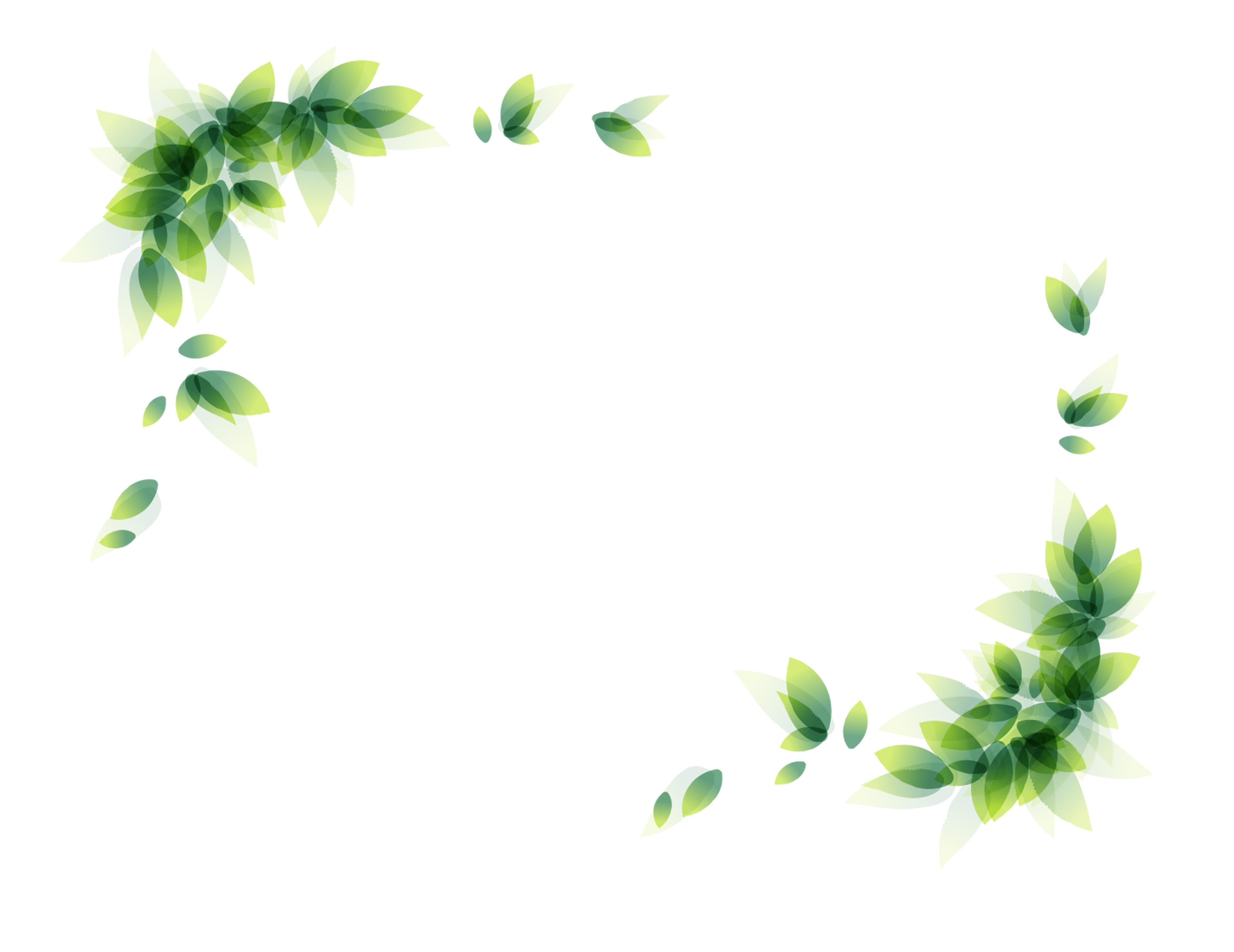 Clip art - Green leaves border png download - 3150*2430 - Free ...