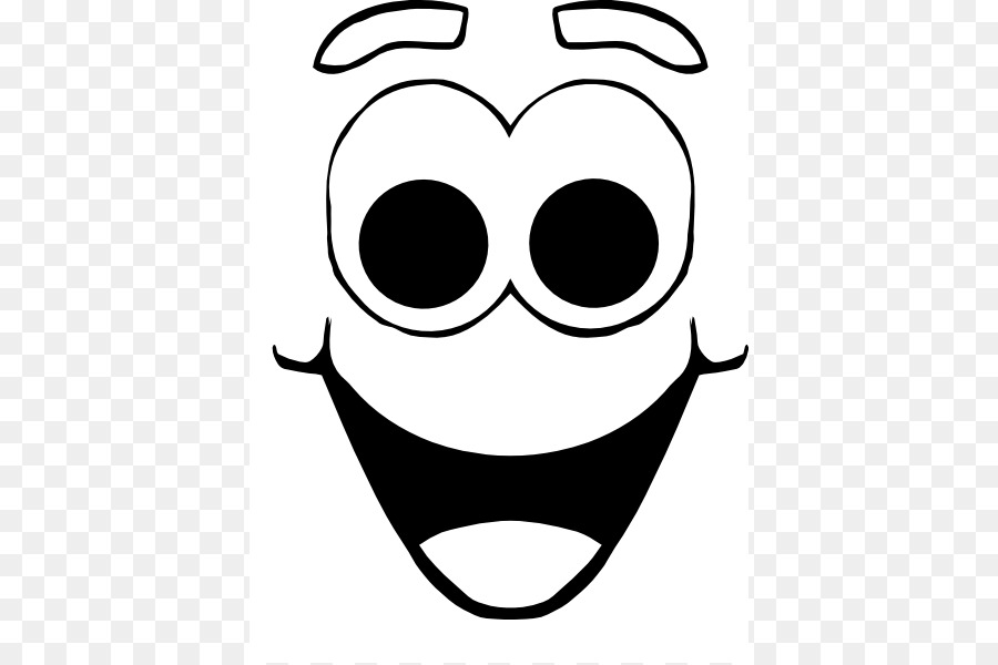 Smiley Black and white Clip art - Happy Face Cartoon png download - 450*598 - Free Transparent Smiley png Download.