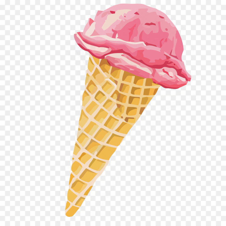 Strawberry ice cream Ice cream cone - Pink strawberry ice cream cone vector material png download - 1000*1000 - Free Transparent Ice Cream png Download.