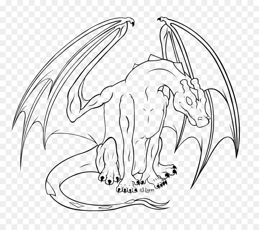 Line art Drawing Dragon Cartoon - dragon png download - 2358*2064 - Free Transparent Line Art png Download.