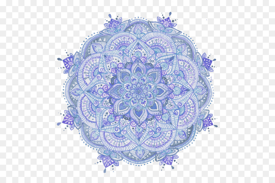 Mandala Watercolor painting Blue-green - others png download - 592*600 - Free Transparent Mandala png Download.