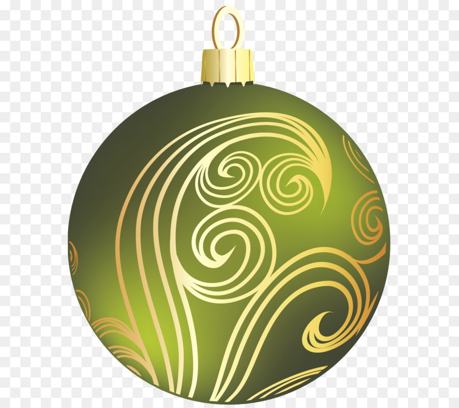 Christmas ornament Wedding invitation Clip art - Transparent Green and Gold Christmas Ball Clipart png download - 968*1188 - Free Transparent Christmas  png Download.