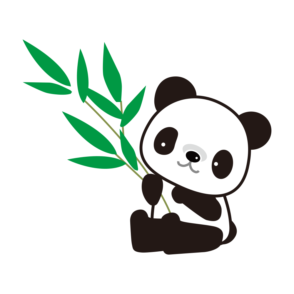 Pandas Eating Bamboo Drawing.
