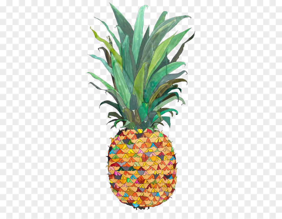 Pineapple Drawing Watercolor painting Illustration - pineapple png download - 432*700 - Free Transparent Pineapple png Download.