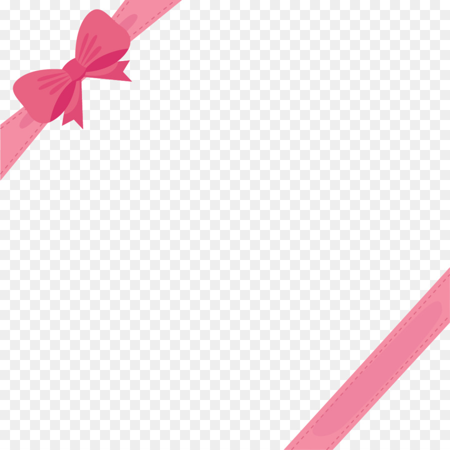 Pink ribbon - Cute pink ribbon bow border png download - 1158*1158 - Free Transparent Pink png Download.