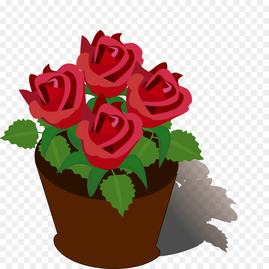 Flowerpot Garden roses Clip art - gif png download - 2400*2400 - Free Transparent Flower png Download.