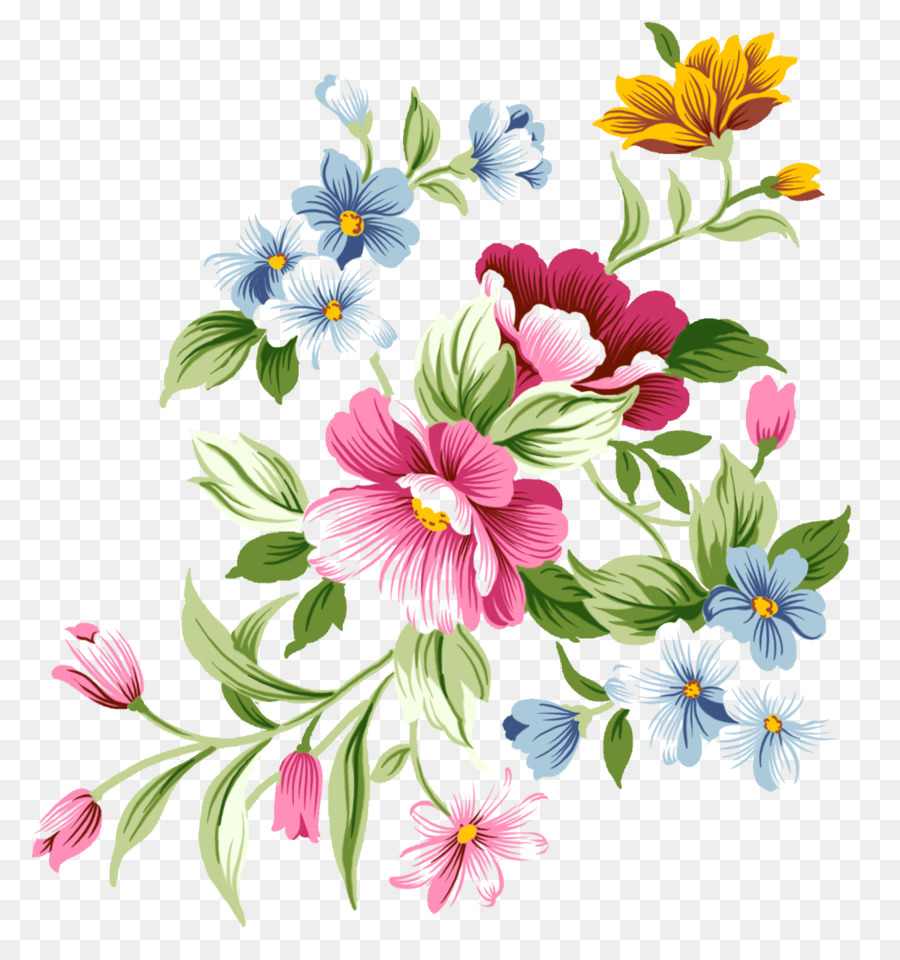 Pink flowers Clip art - Transparent Image PNG Flower png download - 1063*1129 - Free Transparent Flower png Download.