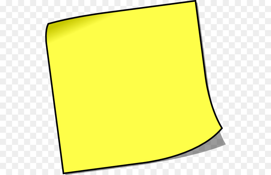 Post-it note Sticky Notes Paper Clip art - Sticky note PNG png download - 600*580 - Free Transparent Post It Note png Download.