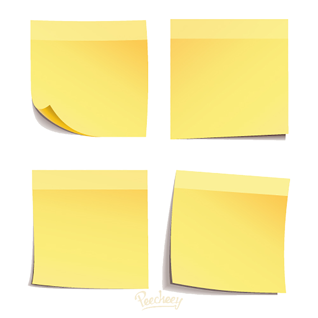 Paper Postit note Sticker Font Yellow sticky notes png download