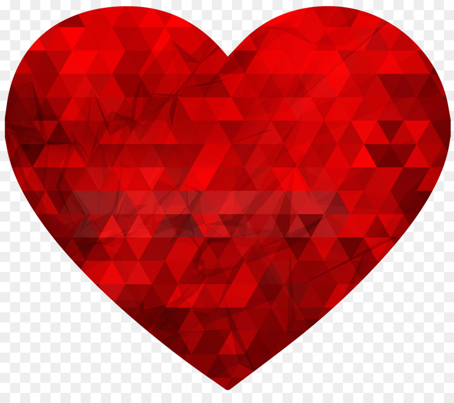 Red Heart Pattern - Polygonal Heart png download - 2300*2022 - Free Transparent Red png Download.