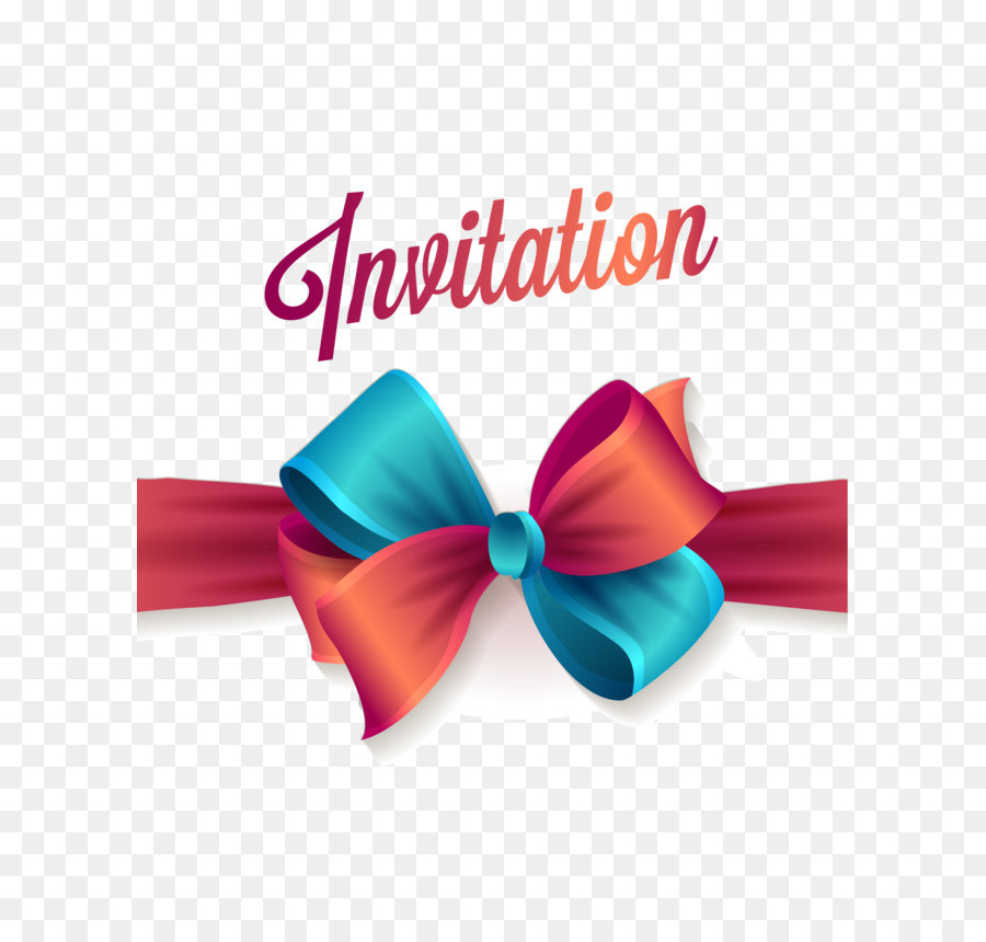 Wedding invitation Birthday Party Microsoft PowerPoint - Invitation red and blue ribbons png download - 1667*2188 - Free Transparent Wedding Invitation ai,png Download.