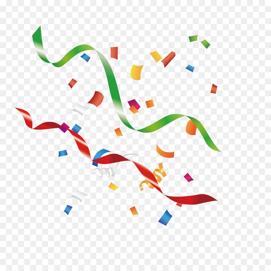 Paper Confetti Ribbon - Celebration ribbon png download - 1500*1500 - Free Transparent Paper png Download.