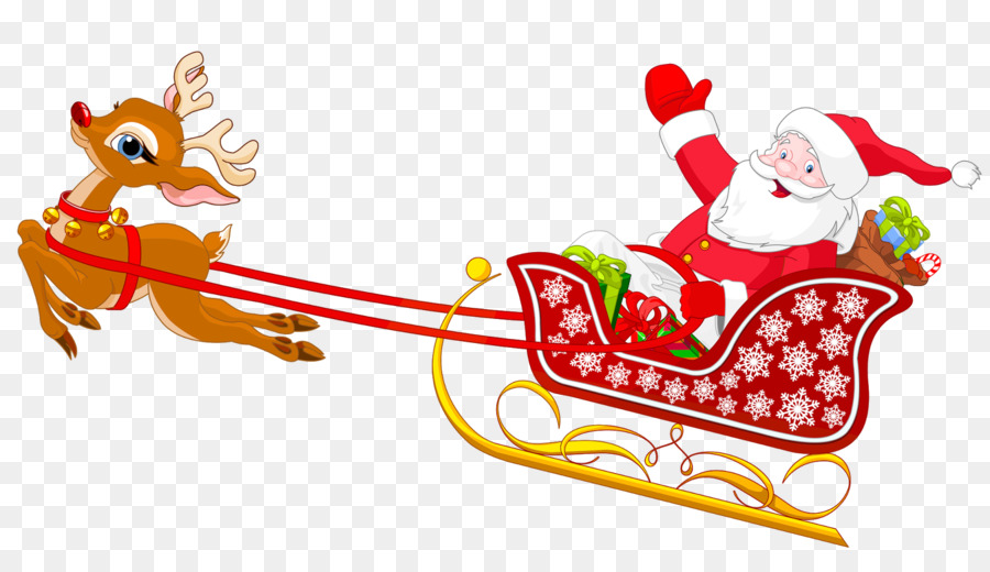 Santa Claus Sled Clip art - santa sleigh png download - 1600*904 - Free Transparent Santa Claus png Download.