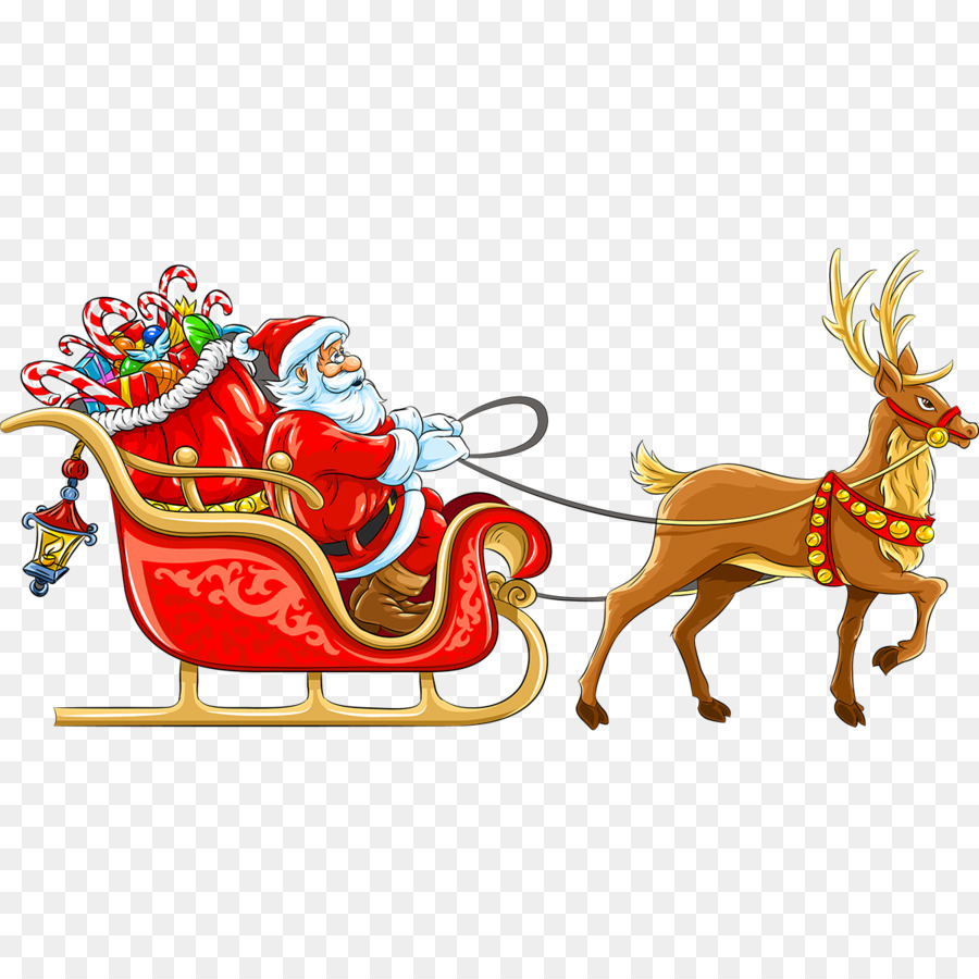Santa Claus Christmas decoration Sled - santa sleigh png download - 1200*1200 - Free Transparent Santa Claus png Download.