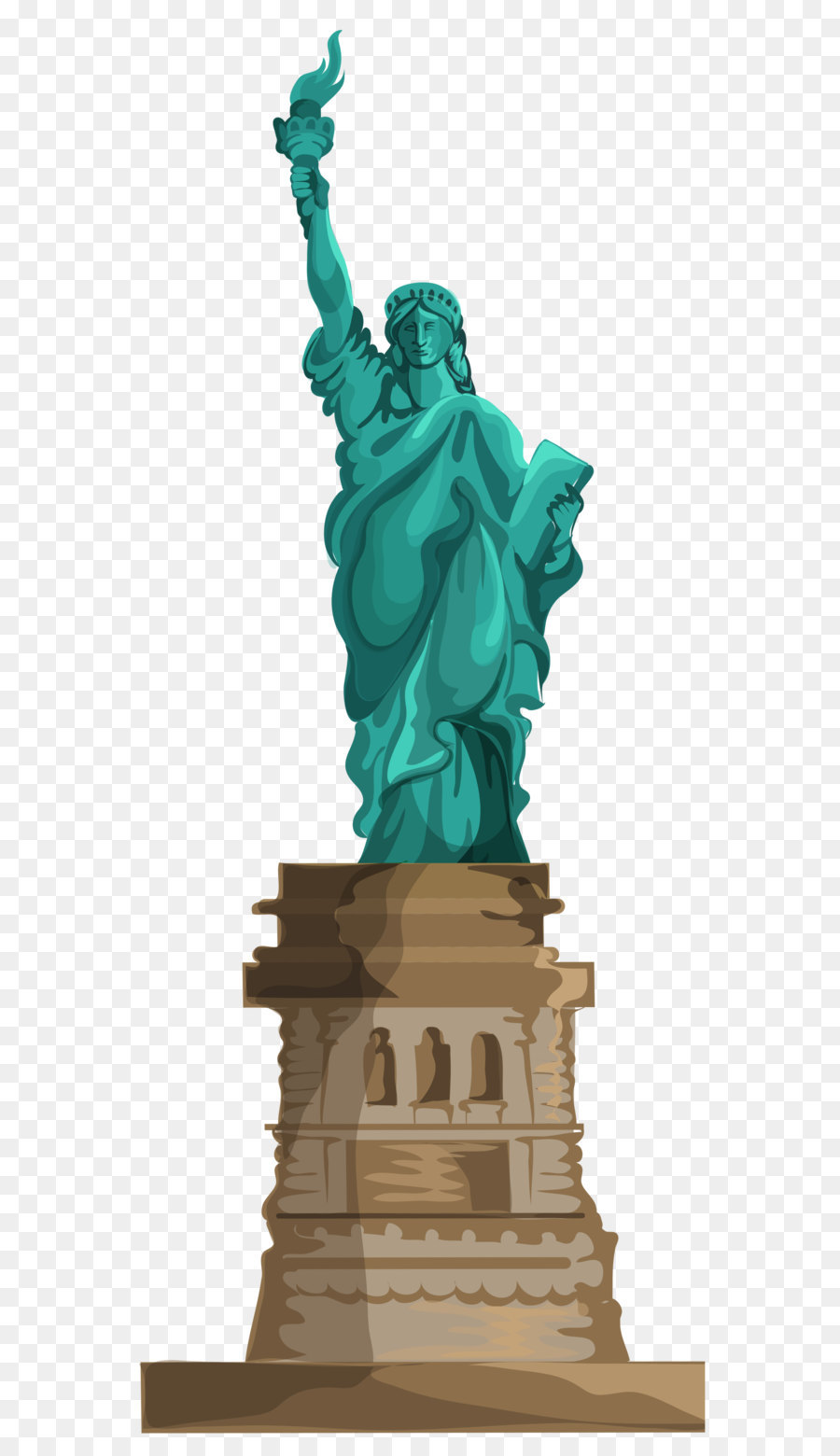Statue of Liberty Battery Park Ellis Island New York Harbor American Museum of Immigration - Transparent Statue of Liberty PNG Clipart png download - 1720*4079 - Free Transparent Statue Of Liberty png Download.